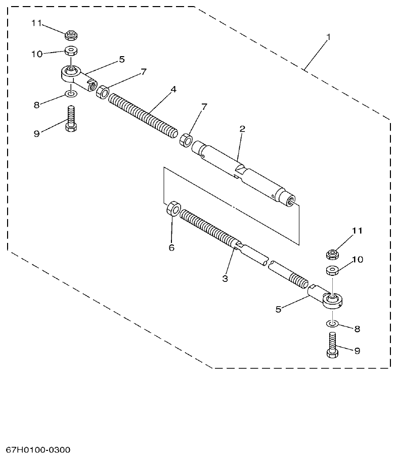 Yamaha F225FET, FL225FET STEERING GUIDE ATTACHMENT 2 DIRECTION GUIDE ACCESSOIRE 2 parts diagram